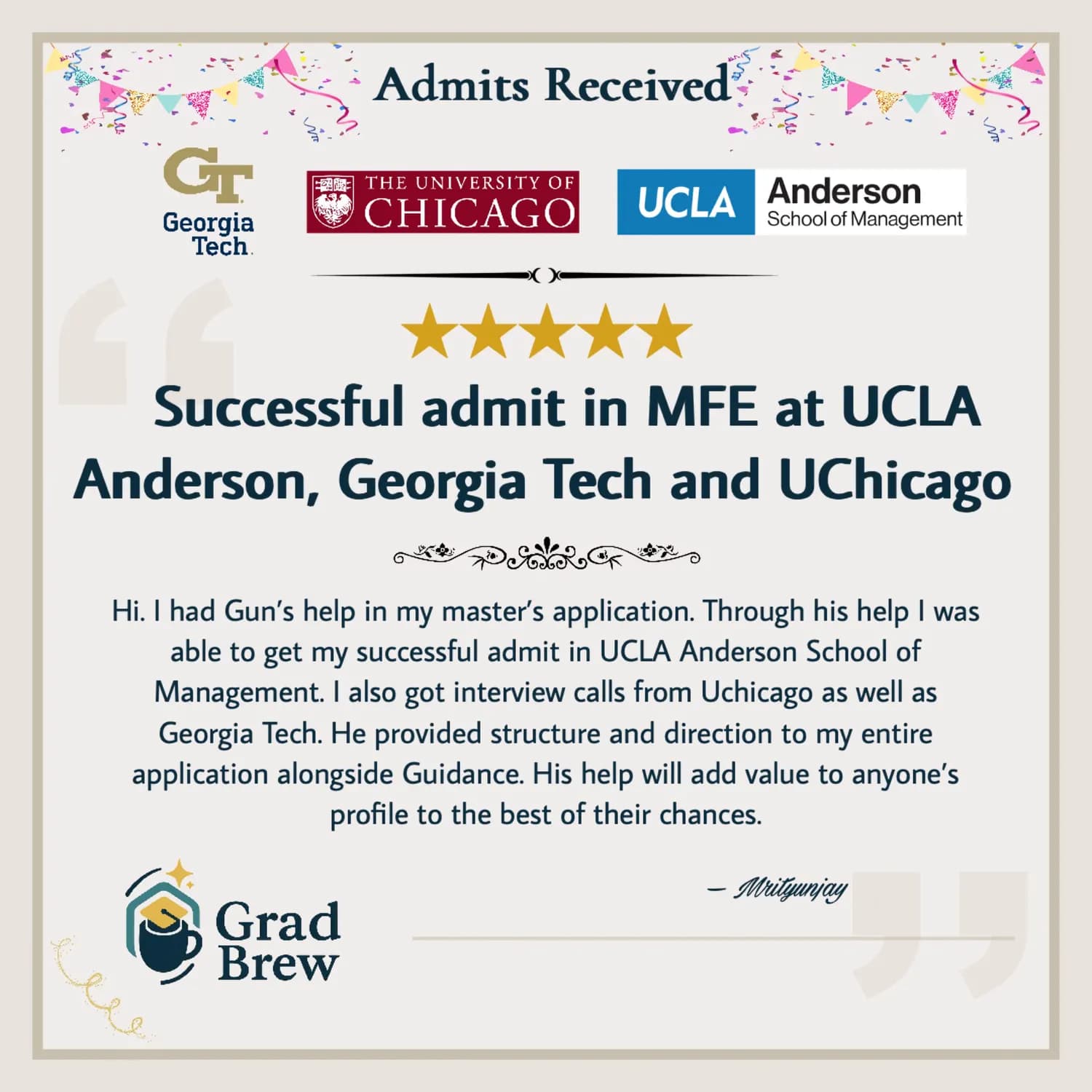 GradBrew student review 11
